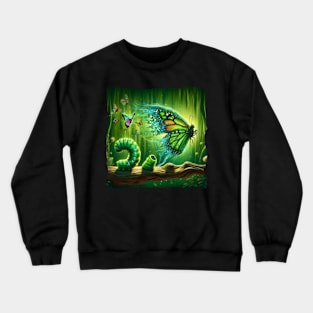 From Caterpillar to Butterfly mystical woods Crewneck Sweatshirt